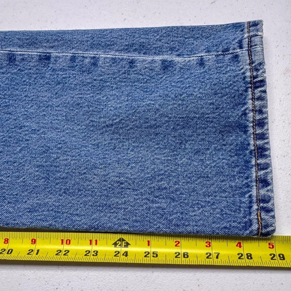 Levis 501 Jeans Mens 34 Blue Medium‎ Wash Straight Button Fly Denim Fits 34x29